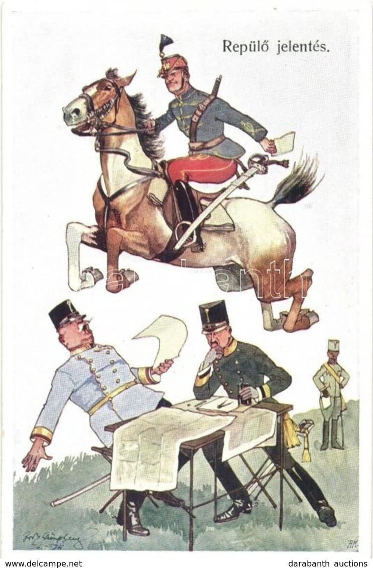 * T2 Repülő Jelentés / K.u.K. Officers, Hungarian Hussar B. K. W. I. 469-1. S: Schönpflug - Non Classés