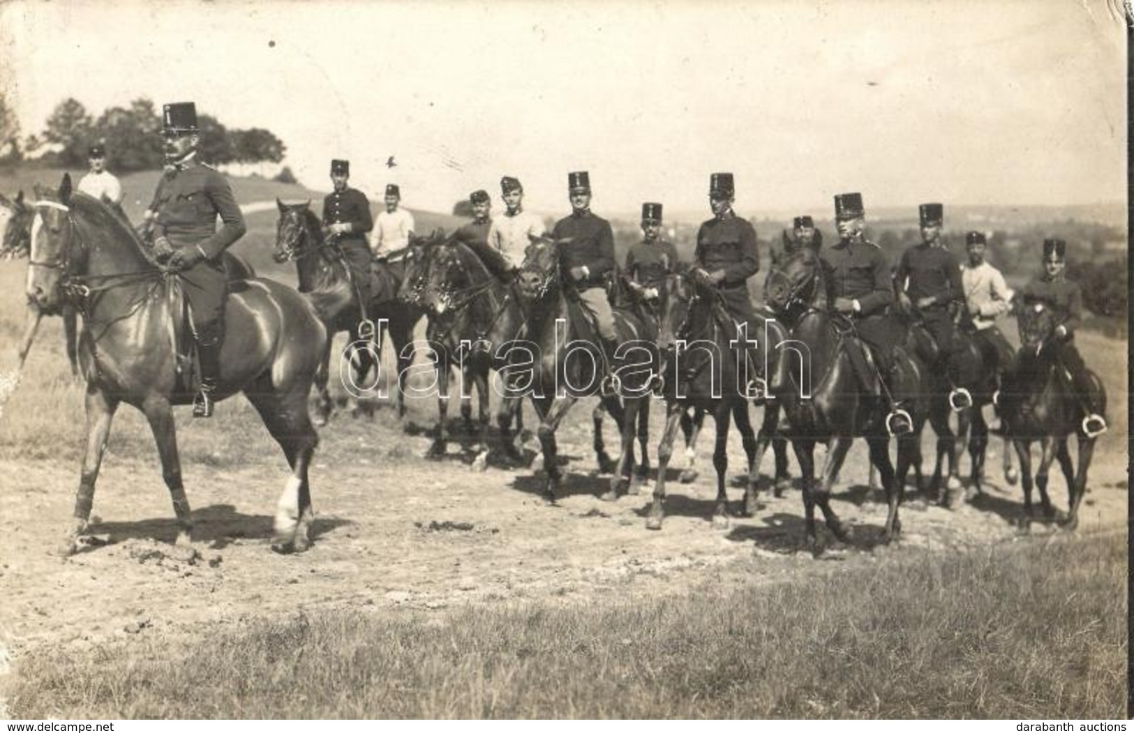 * T2/T3 Osztrák-magyar Lovas Katonák / WWI Austro-Hungarian K.u.K. Military Cavalrymen. Fr. Guld Photo (Rb) - Zonder Classificatie