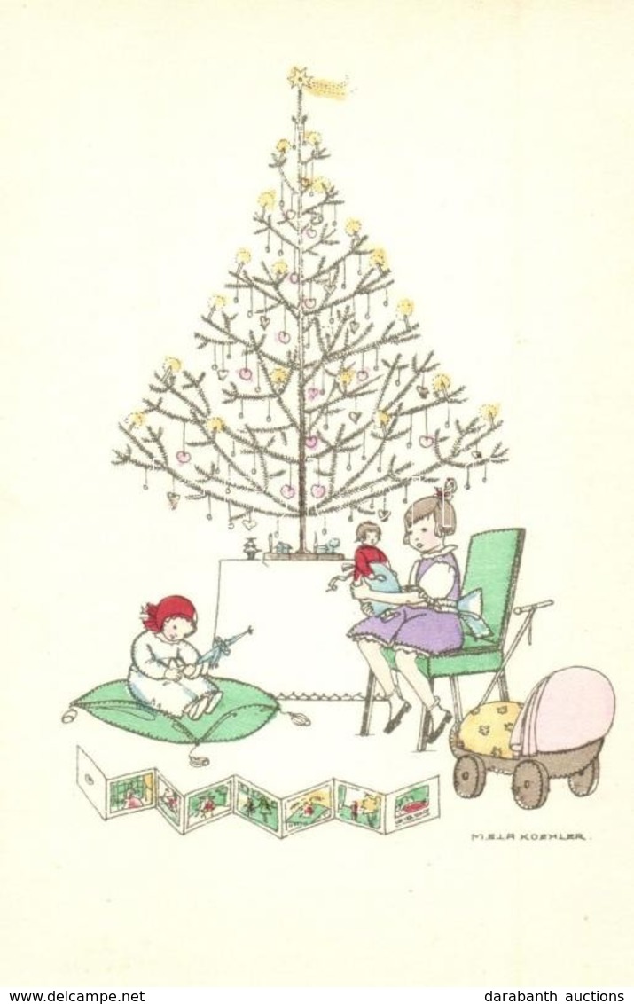** T1 Girl With Toys And Christmas Tree. W. & S. Succ. V.A. S: Mela Koehler - Unclassified