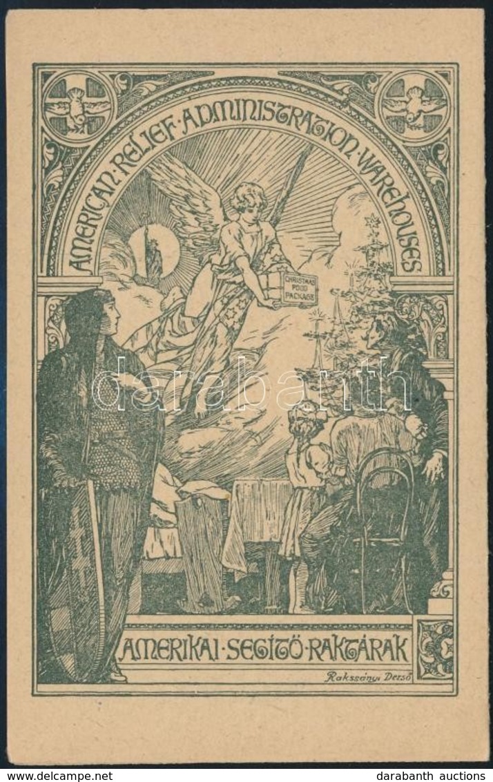 ** T2 Amerikai Segítő Raktárak. Kinyitható Képeslap A Karácsonyi Csomagokról / American Relief Administration Warehouses - Unclassified
