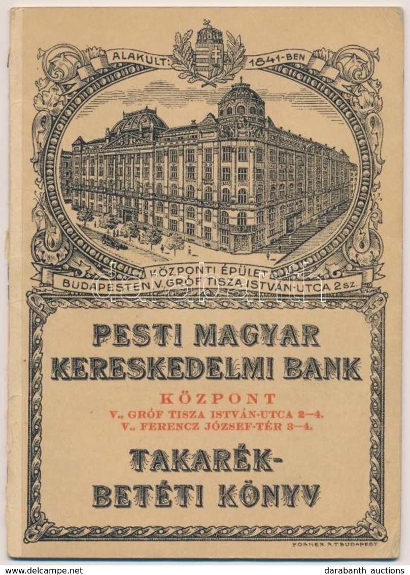 Budapest 1937-1944. 'Pesti Magyar Kereskedelmi Bank' Betétkönyv, Több Kitöltött Oldallal. - Unclassified