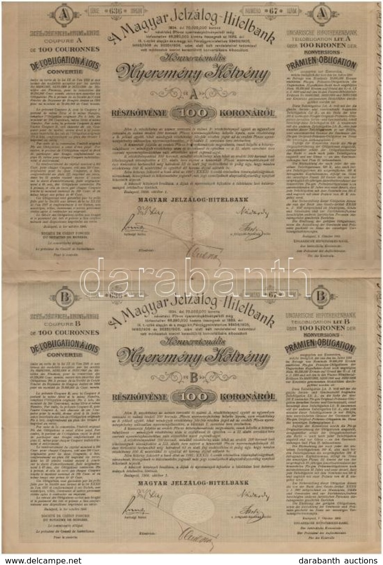 Vegyes: 1886. 'Egyházi Műemlék Alap' Sorsjegykölcsönök 5Ft-ról A Budapest-lipótvárosi Bazilika Kiépítésére S Egyházi Műe - Unclassified