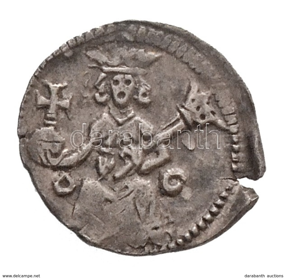 1290-1301. Denár Ag 'III. András' (0,34g) T:1-,2 Peremén Kis Rep. R! /  Hungary 1290-1301. Denar Ag 'Andrew III' (0,34g) - Unclassified