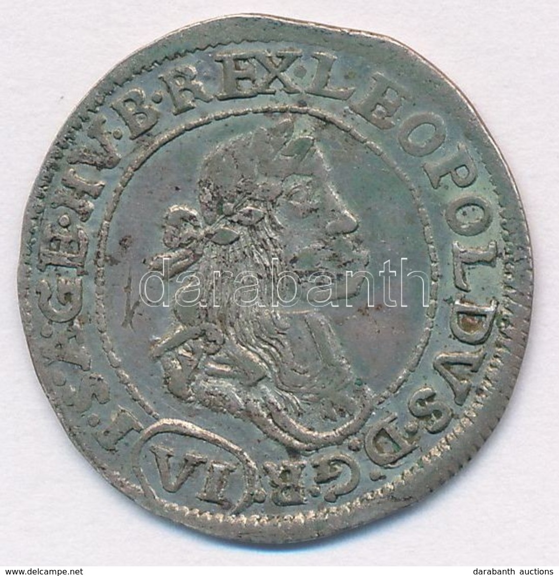 1673K-B 6kr Ag 'I. Lipót' (3,05g) T:2
Hungary 1673K-B 6 Kreuzer Ag 'Leopold I' (3,05g) C:XF
Huszár: 1450., Unger II.: 10 - Unclassified