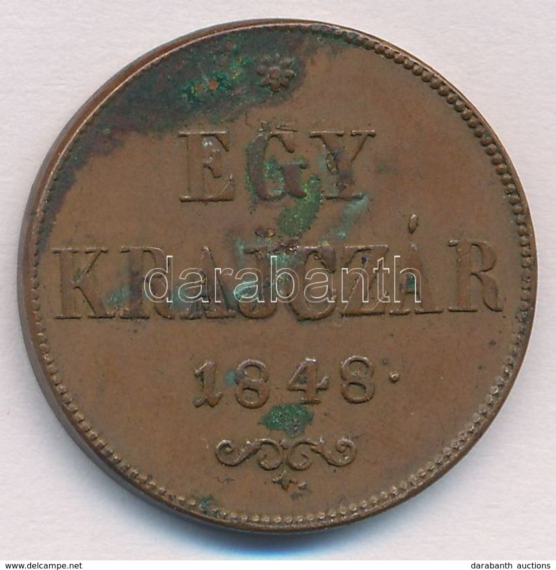 1848. 1kr Cu T:1-,2 Patina
Adamo B1 - Unclassified