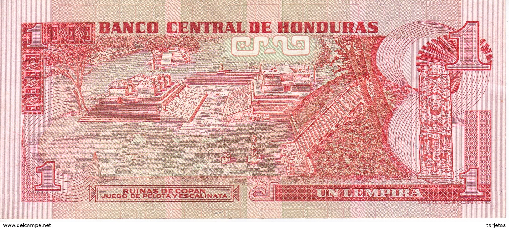 BILLETE DE HONDURAS DE 1 LEMPIRA AÑO 1984 (BANKNOTE) - Honduras