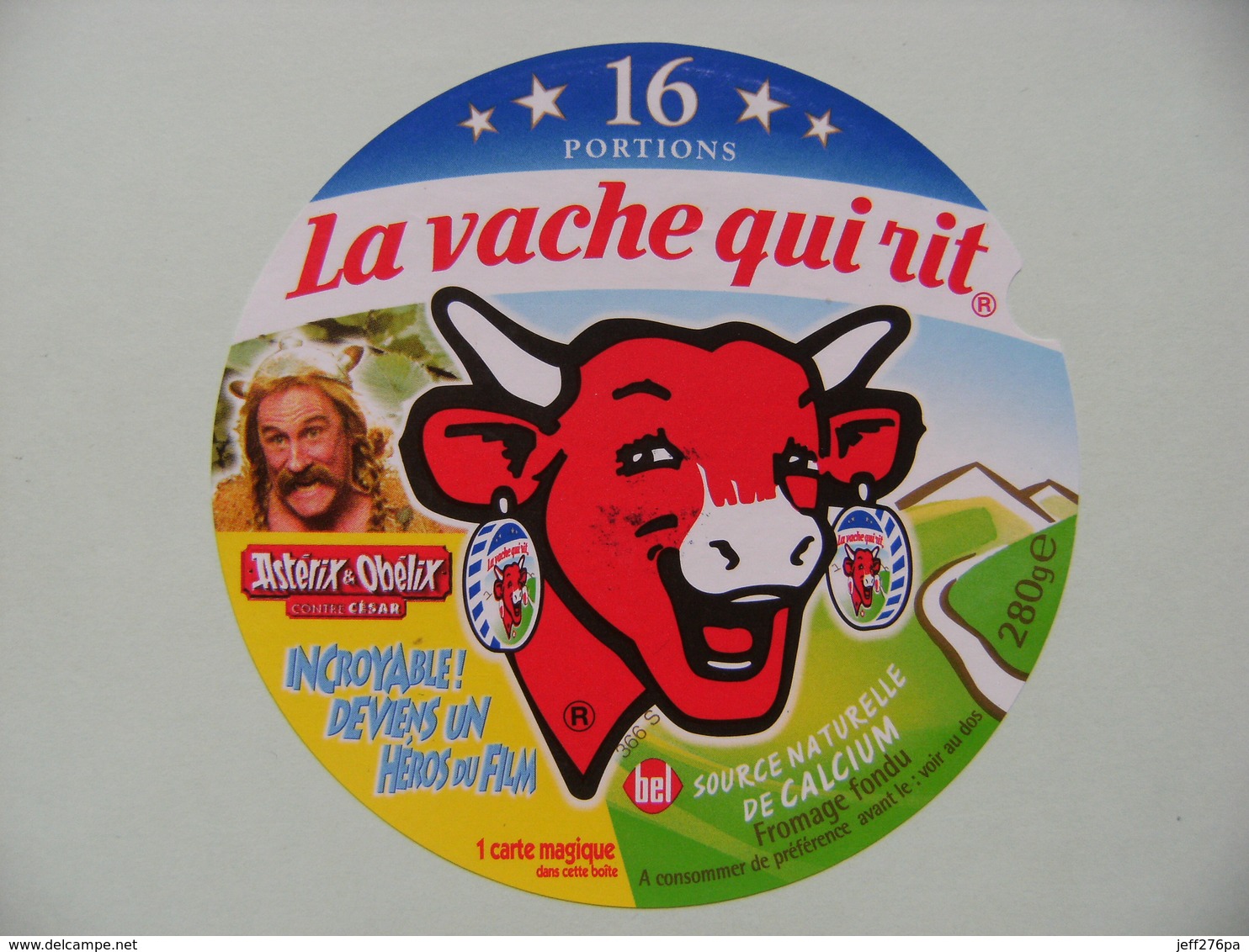 Etiquette Fromage Fondu - Vache Qui Rit - 16 Portions Bel Pub Astérix&Obélix Avec G.Depardieu   A Voir ! - Cheese