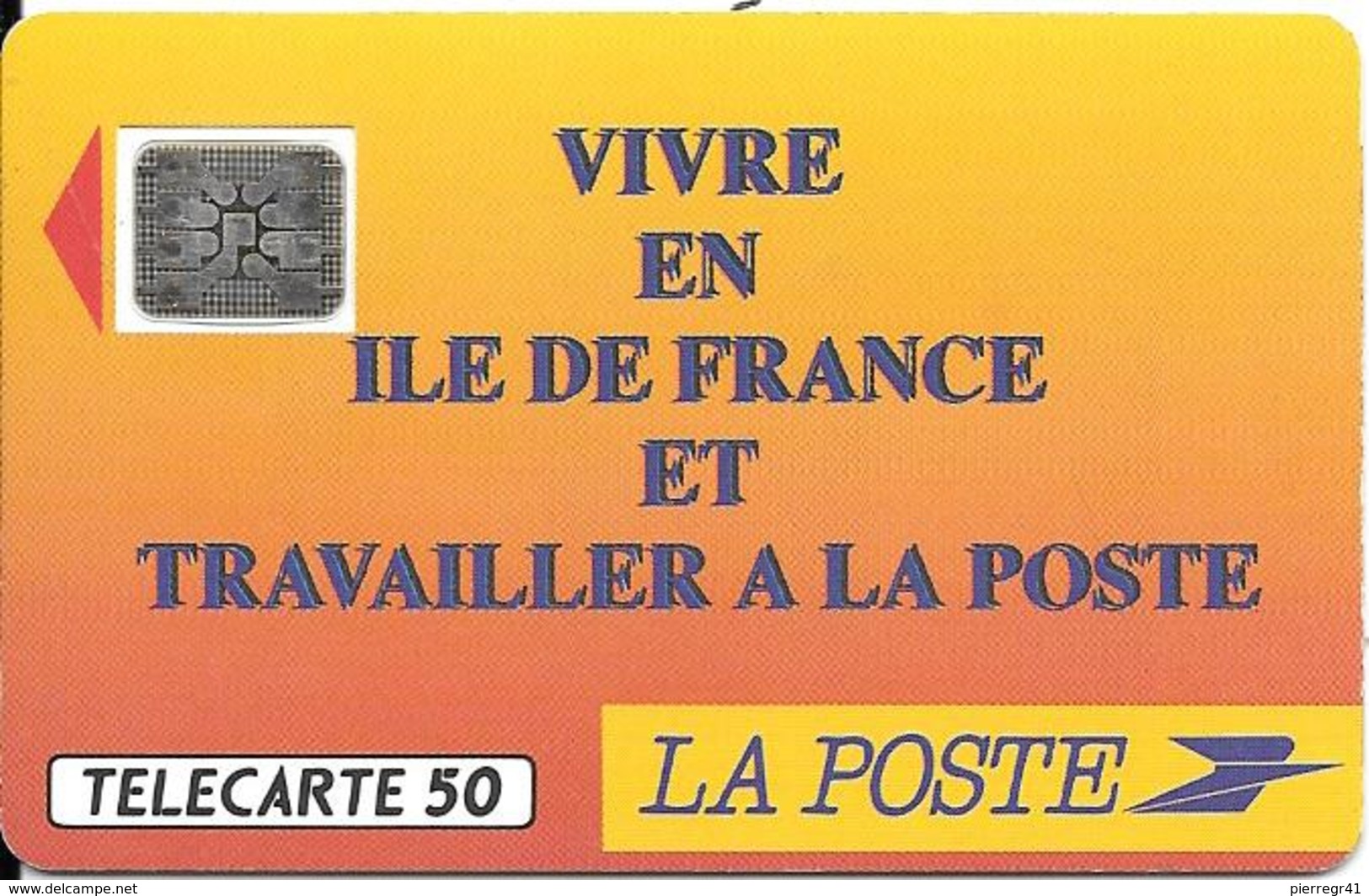 CARTE-PUBLIC-F136 B.540-50U-SC5an-Trou 6-12/90-LA POSTE-5 Imp 21704-UTILISE-TBE - 1990