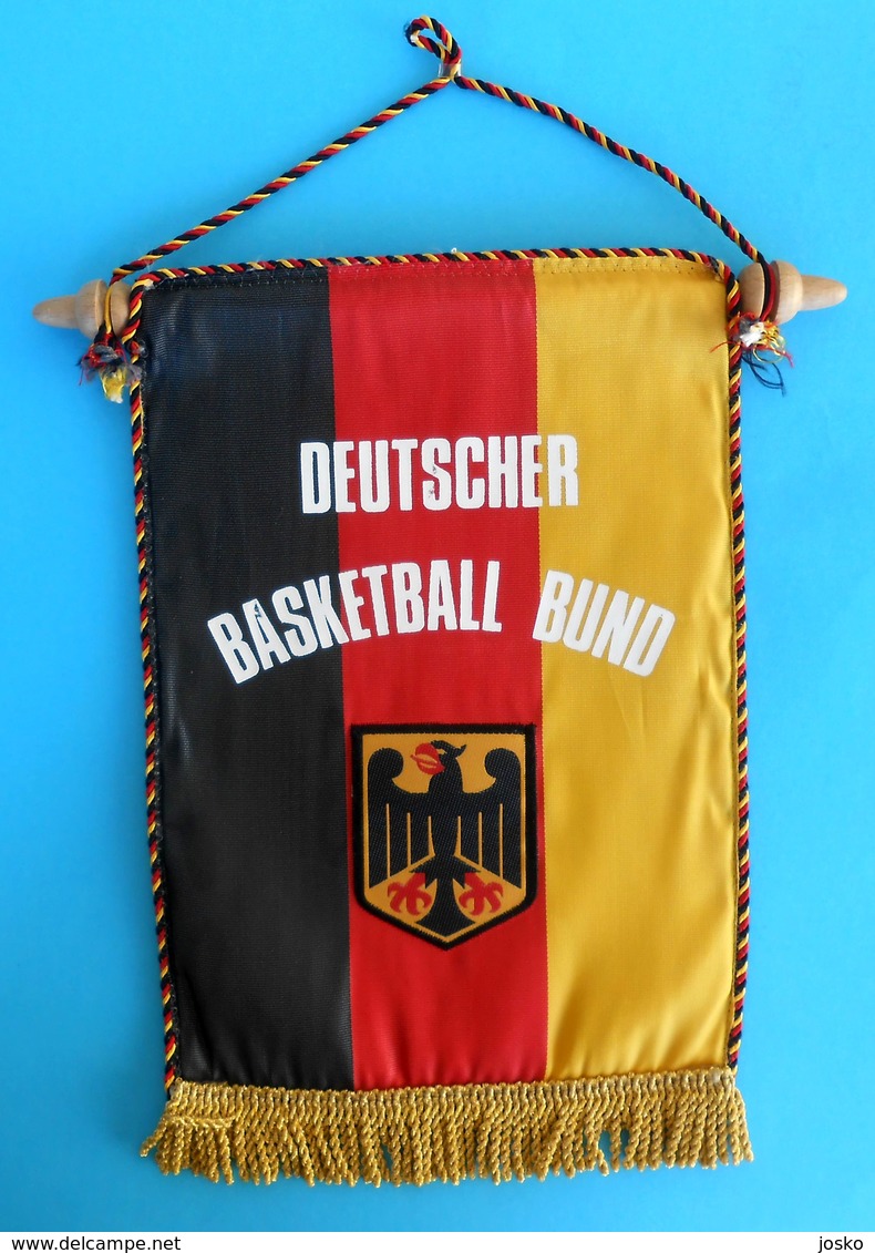 GERMANY BASKETBALL FEDERATION - Large Official Match Worn Pennant * Basket-ball Baloncesto Pallacanestro Association - Bekleidung, Souvenirs Und Sonstige