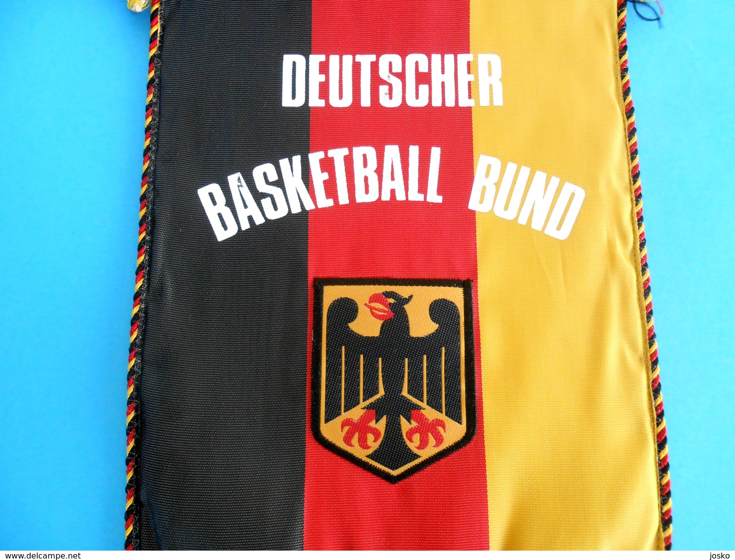 GERMANY BASKETBALL FEDERATION - Large Official Match Worn Pennant * Basket-ball Baloncesto Pallacanestro Association - Bekleidung, Souvenirs Und Sonstige