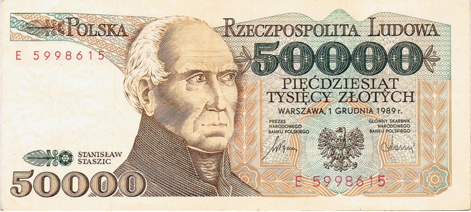 NARODOWY BANK POLSKI - 50.000 ZLOTYCH - 1989 - Poland