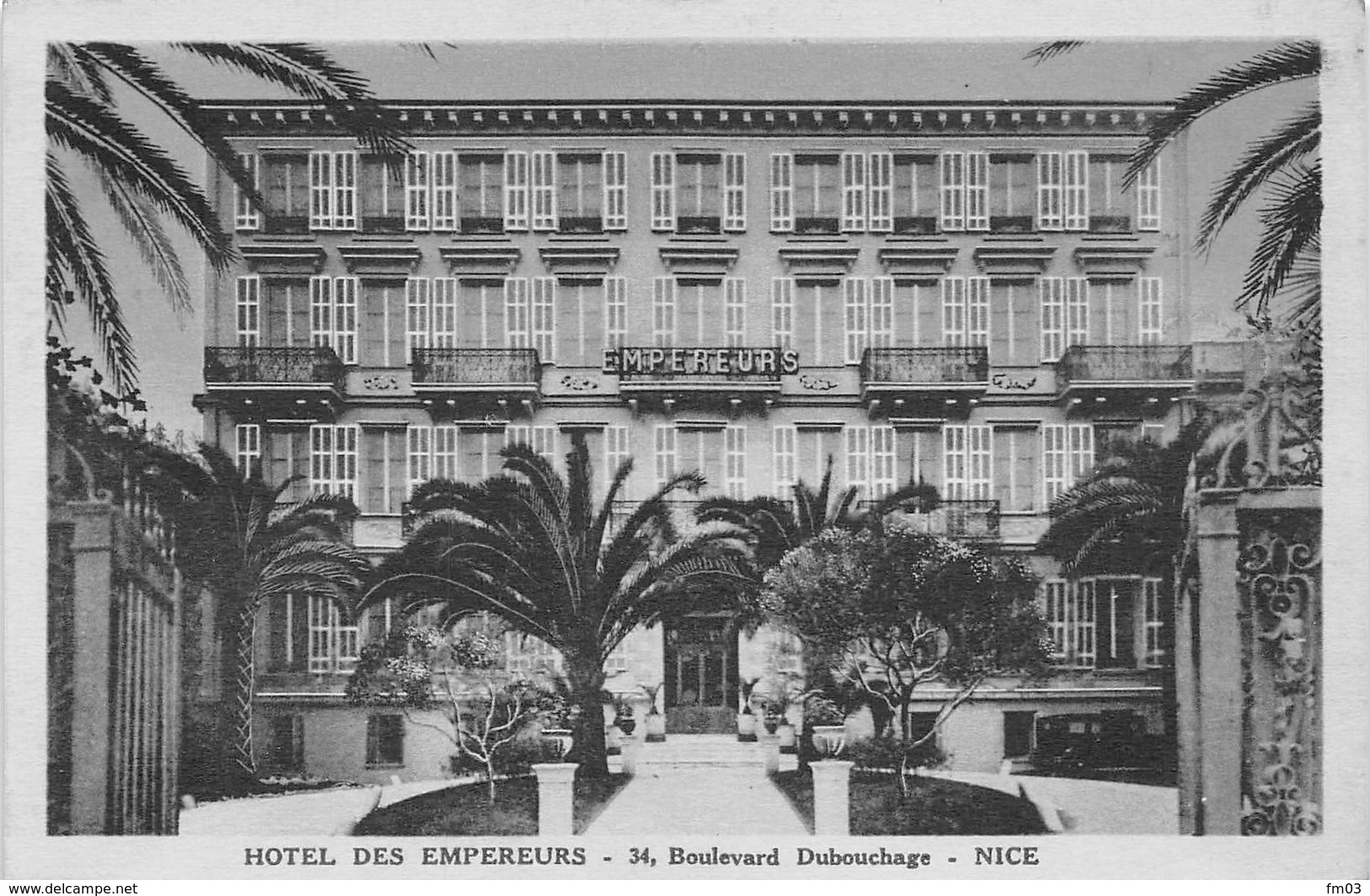 Nice Hôtel Des Empereurs Carte Bleue Et Sépia Sortie NB Au Scan - Cafés, Hotels, Restaurants