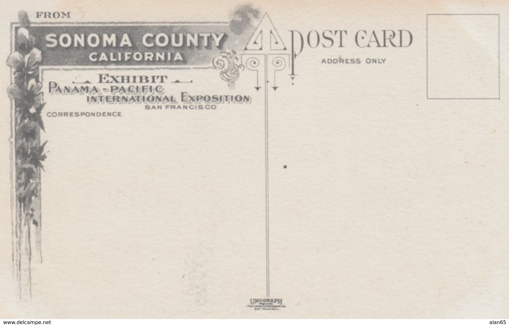 1915 Panama-Pacific Exposition, San Francisco, Sonoma County Exhibit, Poultry Farm C1910s Vintage Postcard - Exhibitions