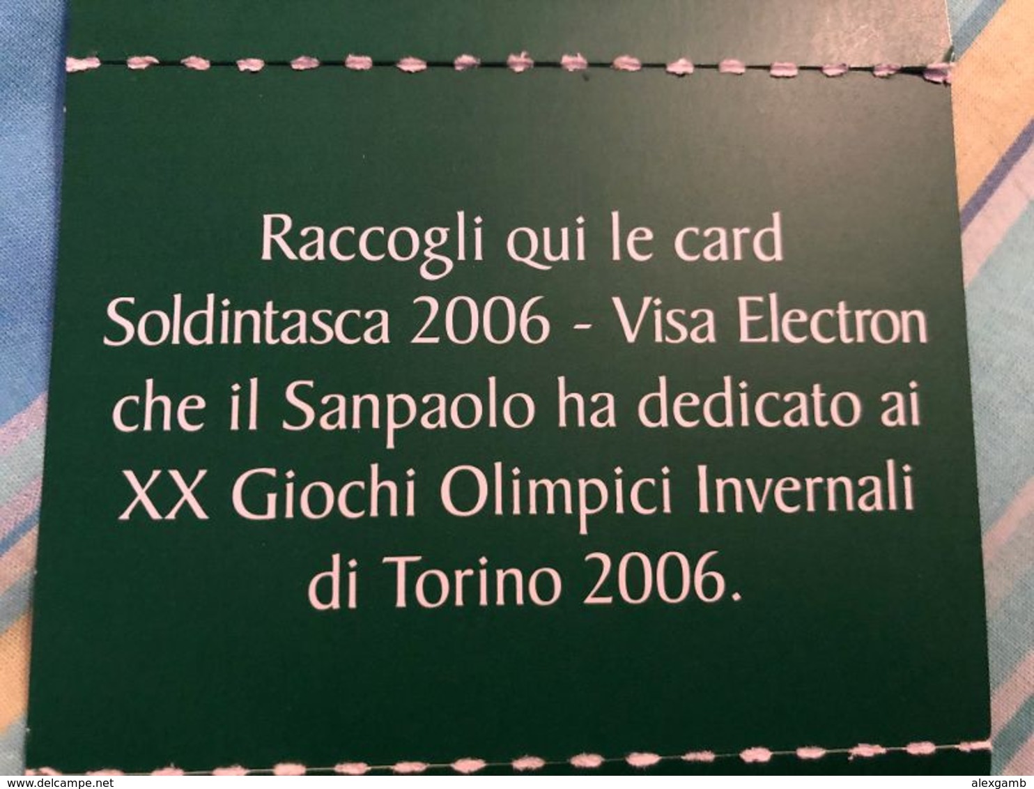 SECONDA EMISSIONE VISA IN ITALIA - TORINO 2006 SOLDINTASCA INTERNATIONAL BANCA SANPAOLO 11 CARTE VISA ELECTRON IN FOLDER - Carte Di Credito (scadenza Min. 10 Anni)