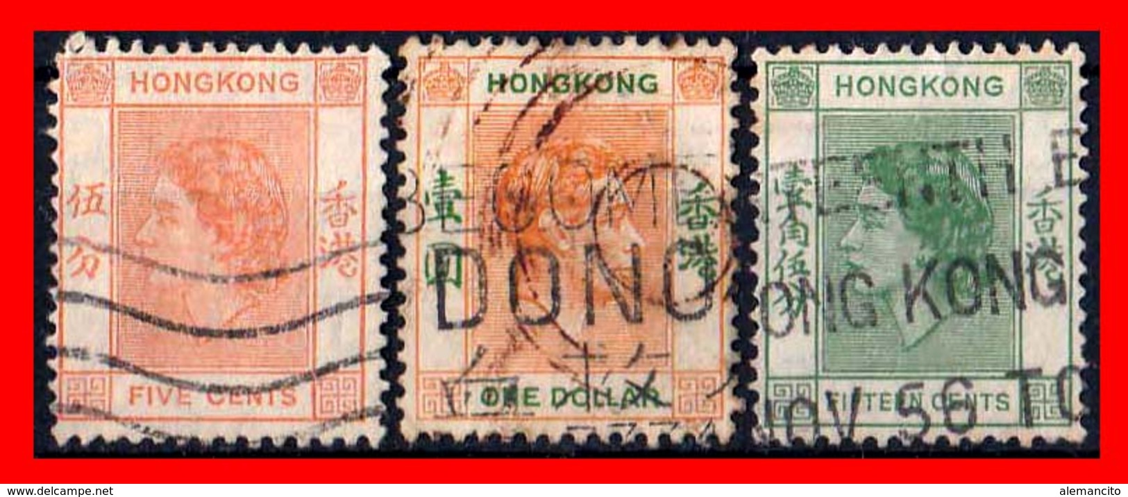 HONG KONG ( ASIA ) STAMPS AÑO 1954 ISABEL II - 1941-45 Japanse Bezetting