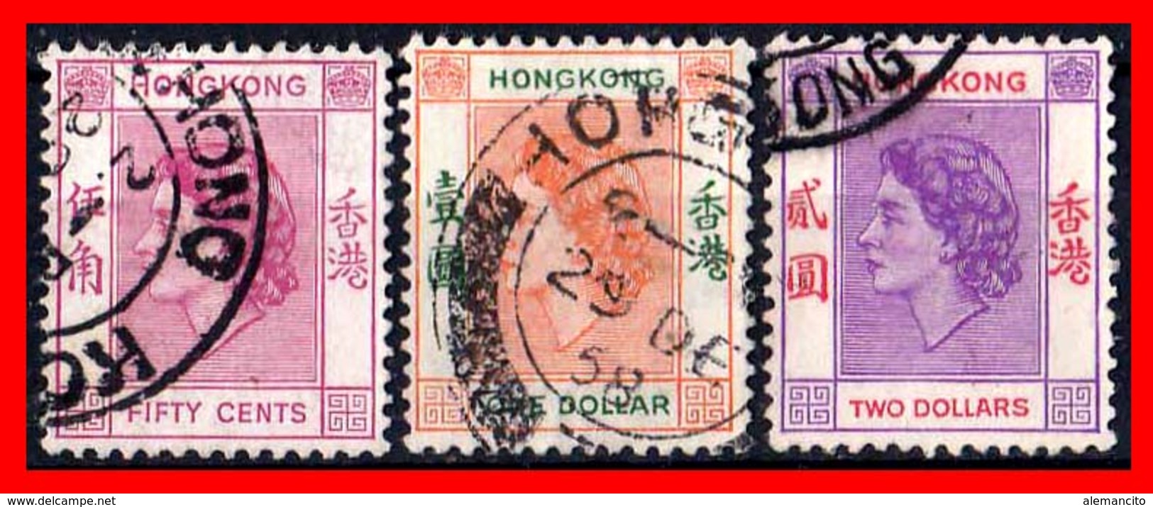 HONG KONG ( ASIA ) STAMPS AÑO 1954 ISABEL II - 1941-45 Japanse Bezetting