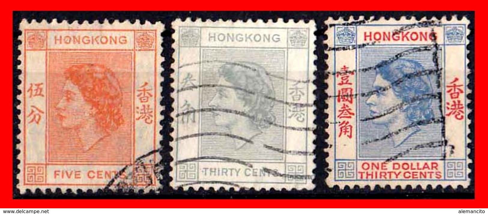 HONG KONG ( ASIA ) STAMPS AÑO 1954 ISABEL II - 1941-45 Ocupacion Japonesa