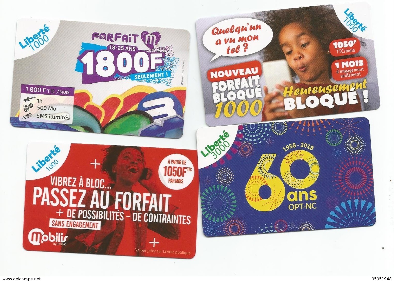 PROMOTION  Les Derniéres    (4 )cartesliberté - Nouvelle-Calédonie