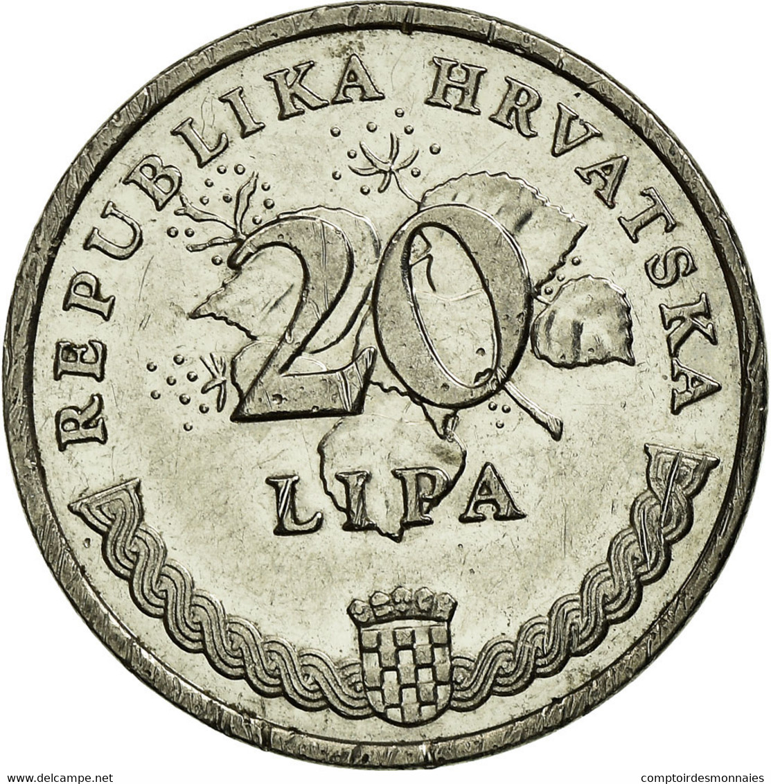 Monnaie, Croatie, 20 Lipa, 2001, TTB, Nickel Plated Steel, KM:7 - Croatie