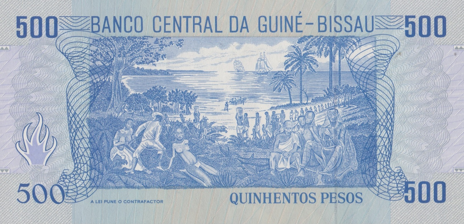Guinée Bissau / 500 Pesos / 1990 / P-12(a) / UNC - Guinea–Bissau
