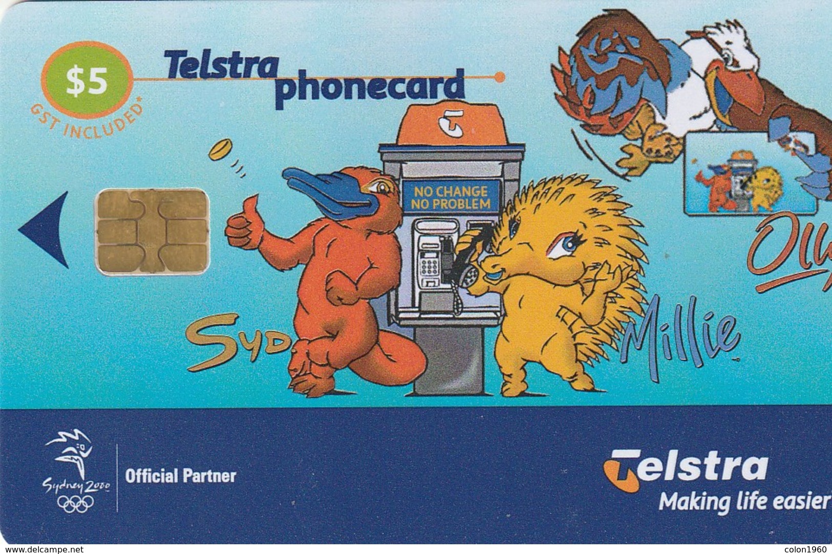 TARJETA TELEFONICA DE AUSTRALIA, Syd, Millie, Ollie (Exp. Jul'02). AUS-CN-00021Aa. (044) - Australia