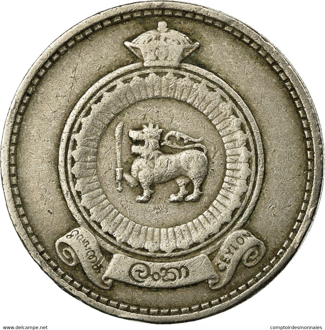 Monnaie, Ceylon, Elizabeth II, 50 Cents, 1963, TB+, Copper-nickel, KM:132 - Sri Lanka
