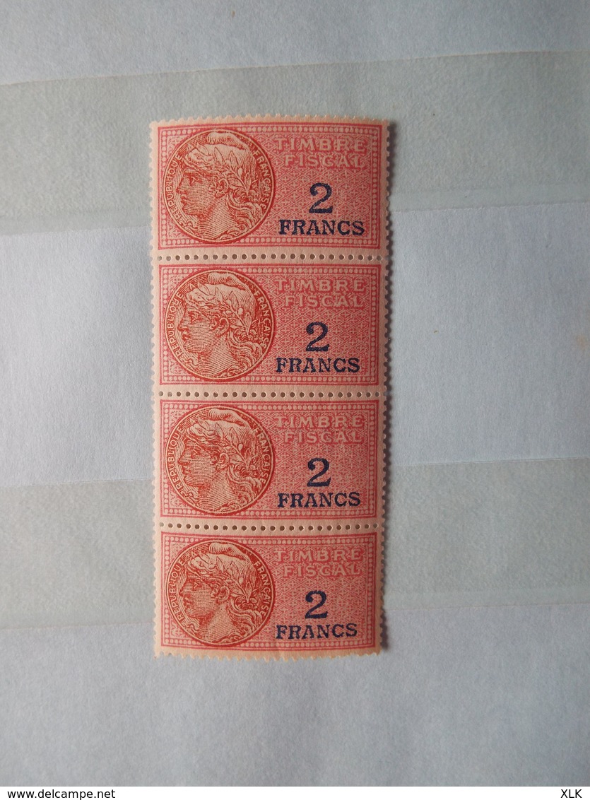 France 1942/1943 - 230 Timbres Fiscaux neufs daté avec n° au dos et autres - Prix de départ 5€