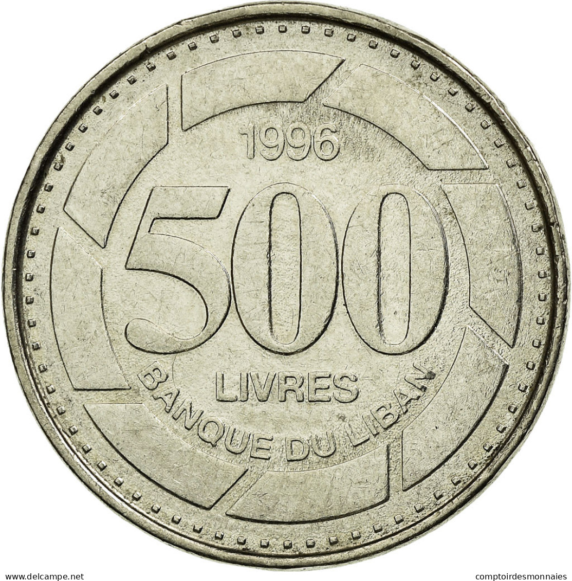 Monnaie, Lebanon, 500 Livres, 1996, TTB, Nickel Plated Steel, KM:39 - Lebanon