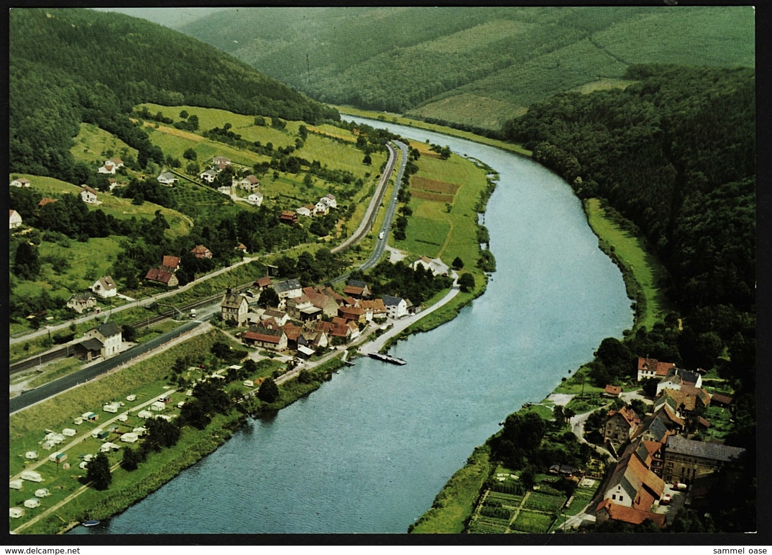 Neckarhausen Bei N.-Steinach  - Camping Brecht  -  Luftbild  -  Ansichtskarte 1975  (10049) - Ladenburg