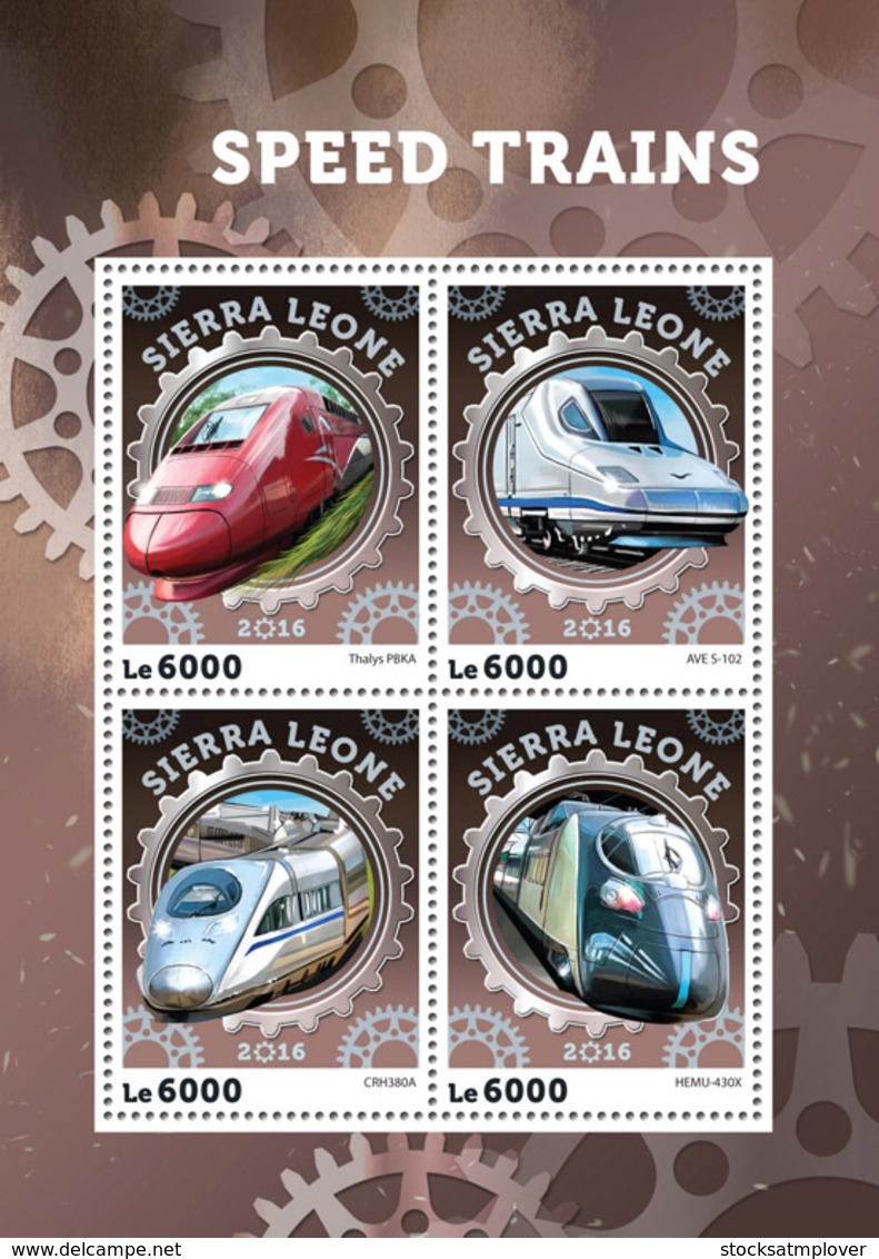 Sierra Leone  2016  Speed Trains - Sierra Leone (1961-...)