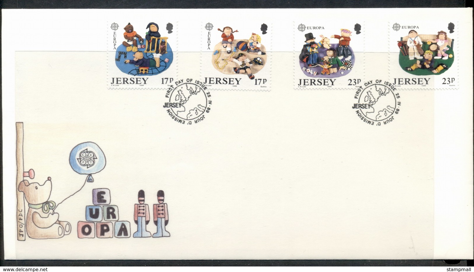 Jersey 1989 Europa Children's Play FDC - Jersey