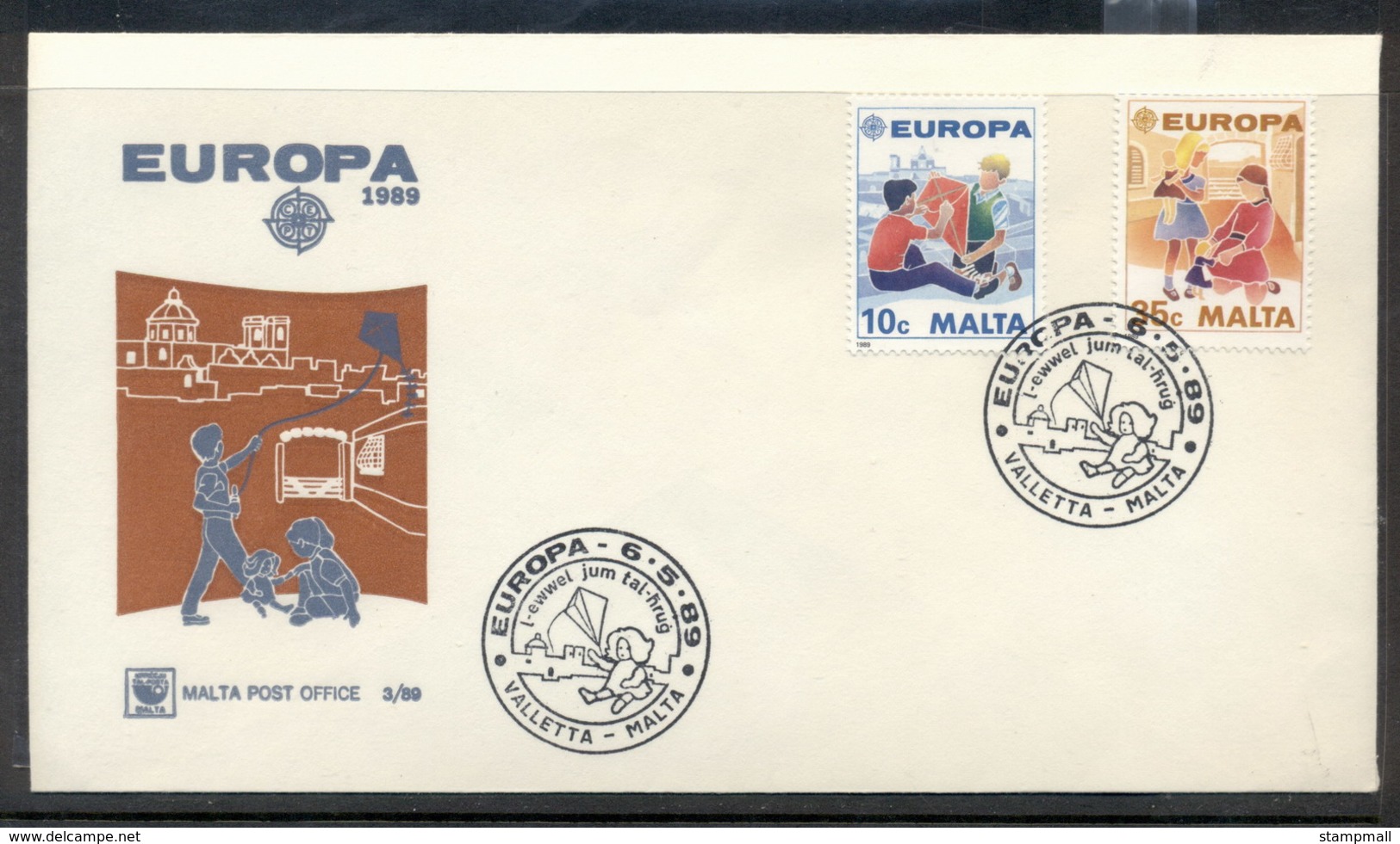 Malta 1989 Europa Children's Play FDC - Malta