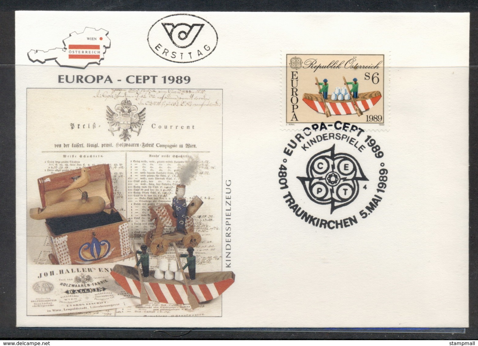 Austria 1989 Europa Children's Play FDC - FDC