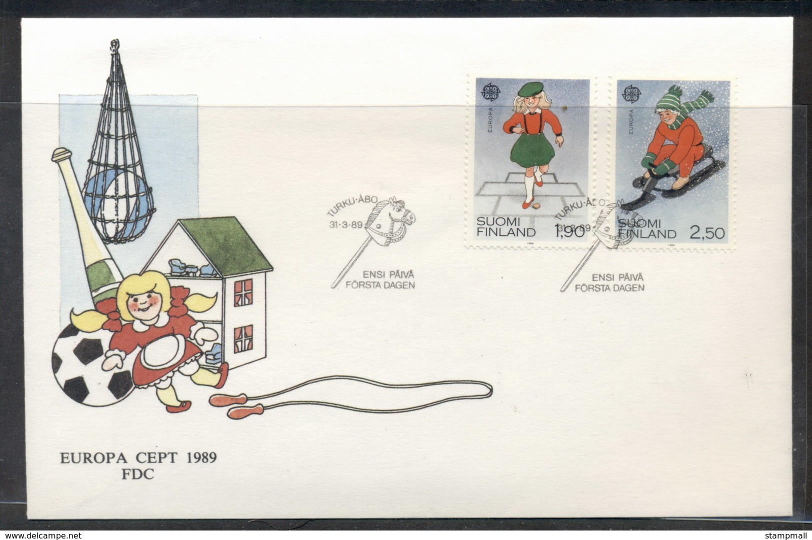 Finland 1989 Europa Children's Play FDC - FDC