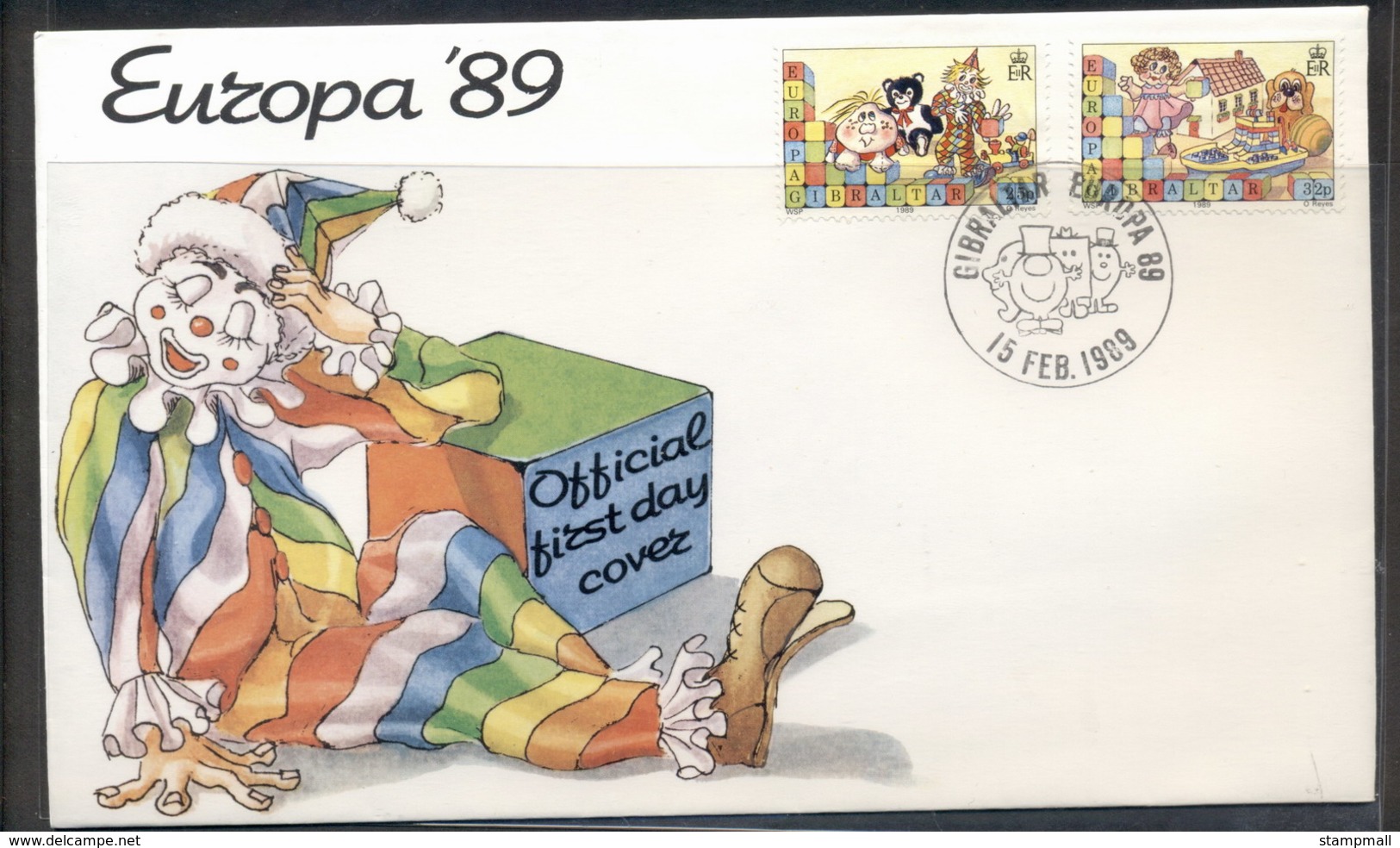 Gibraltar 1989 Europa Children's Play FDC - Gibraltar