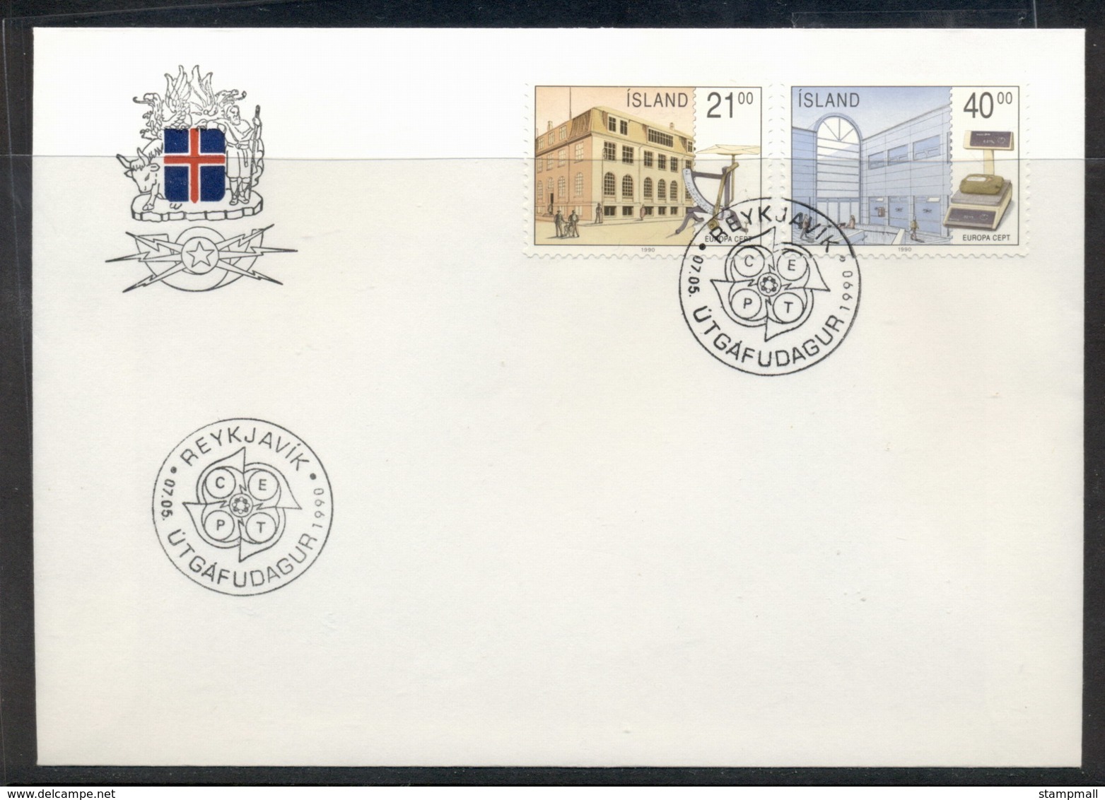 Iceland 1990 Europa Post Offices FDC - FDC