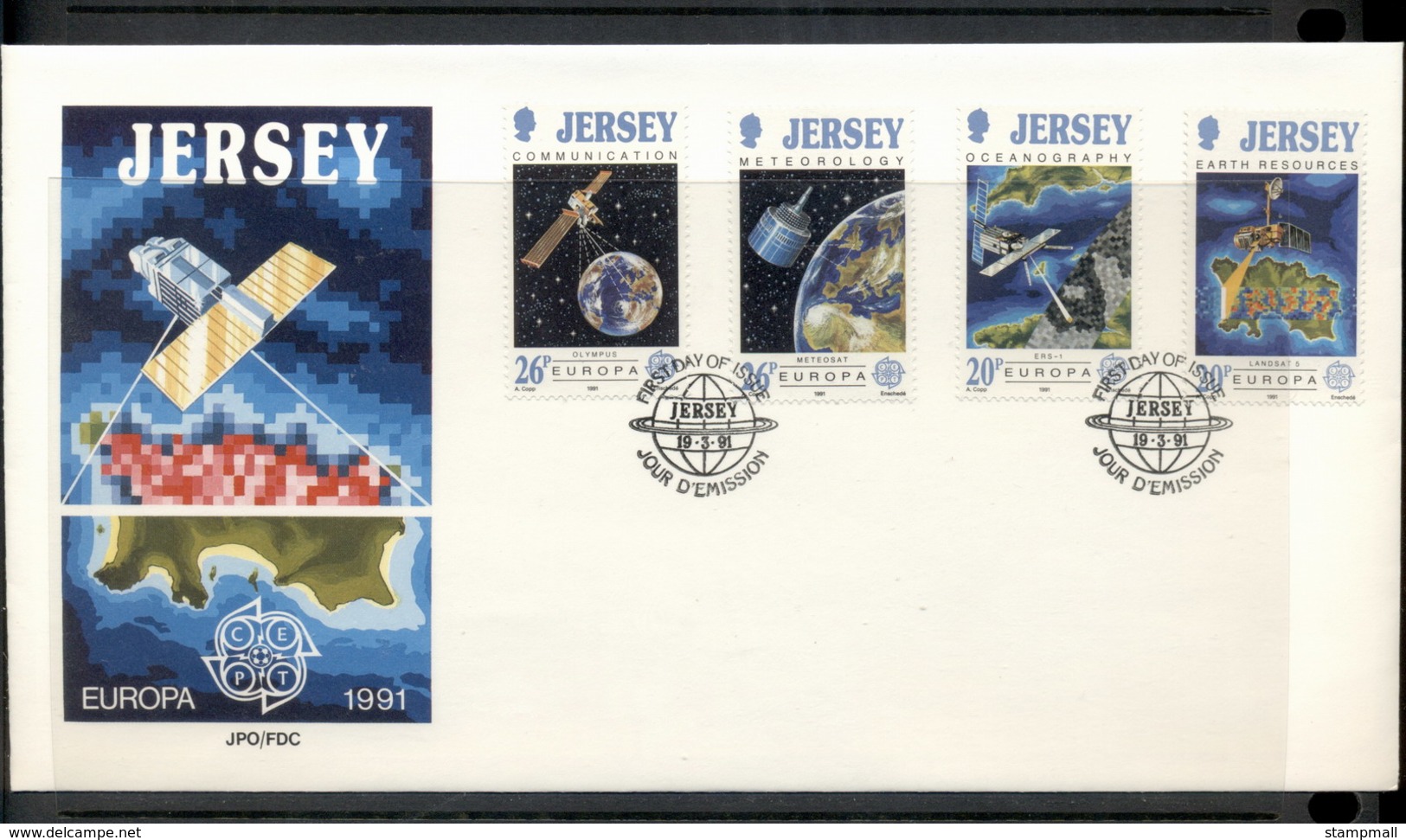 Jersey 1991 Europa Man In Space FDC - Jersey