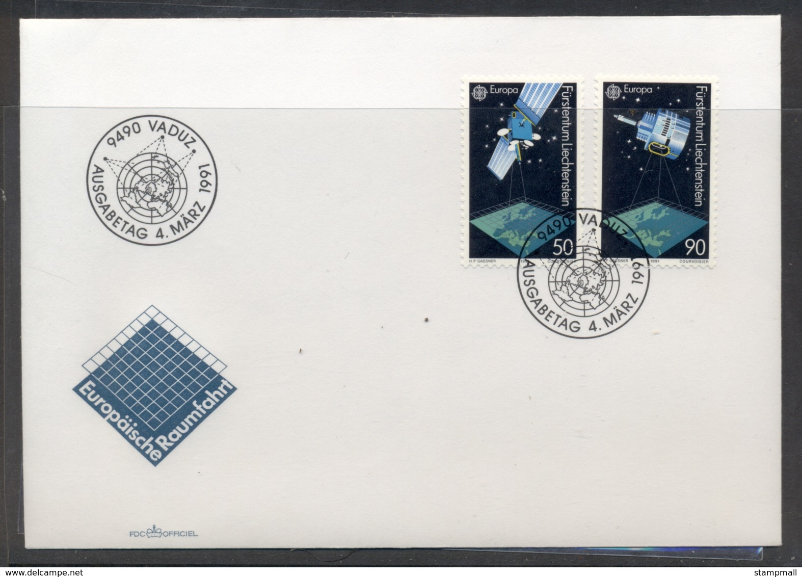 Liechtenstein 1991 Europa Man In Space FDC - FDC