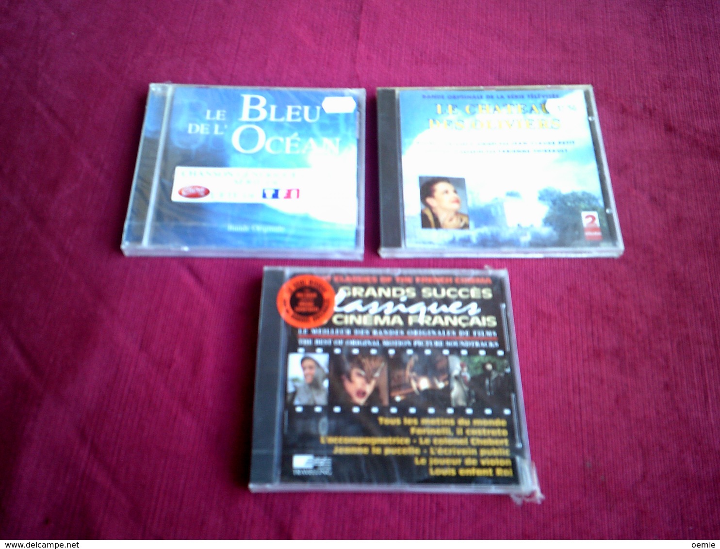 COLLECTION DE 3 CD ALBUMS  DE BANDE ORIGINAL DE  FILM ° LE CHATEAU DES OLIVIERS + LE BLEU DE L'OCEAN + LES SUCCES DU CIN - Filmmusik