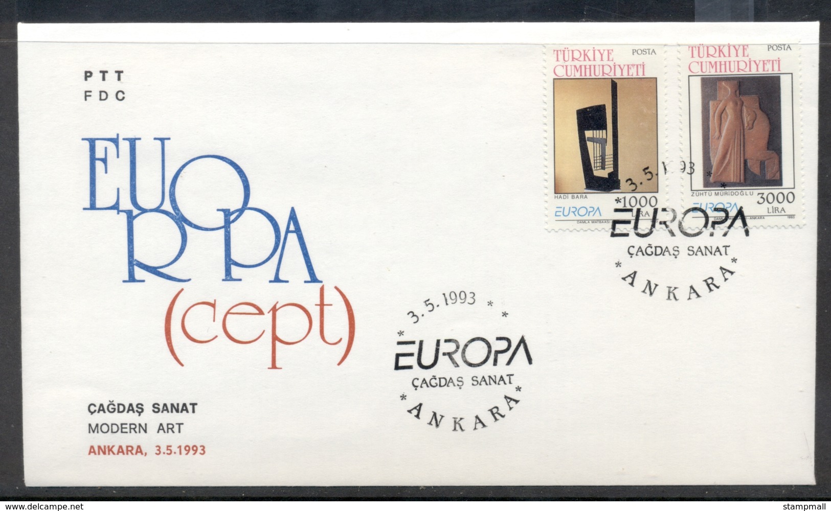 Turkey 1993 Europa Modern Art FDC - FDC