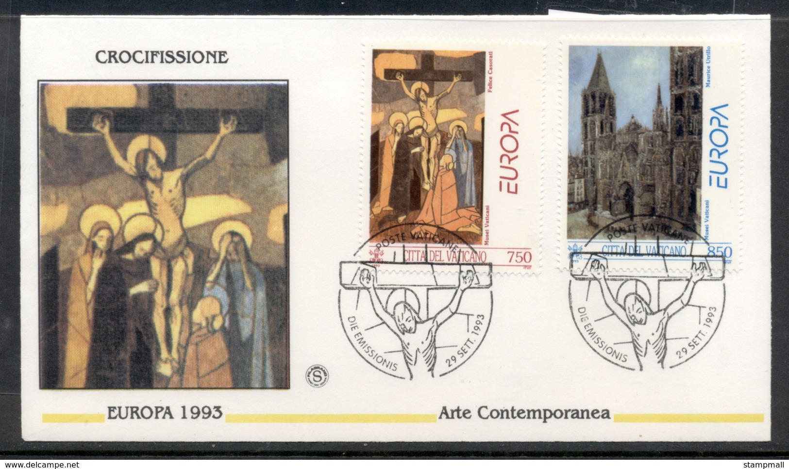 Vatican 1993 Europa Modern Art FDC - FDC