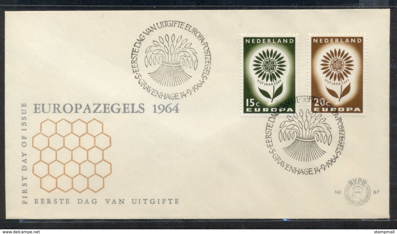 Nederland 1964 Europa Daisy Of Petals FDC - FDC