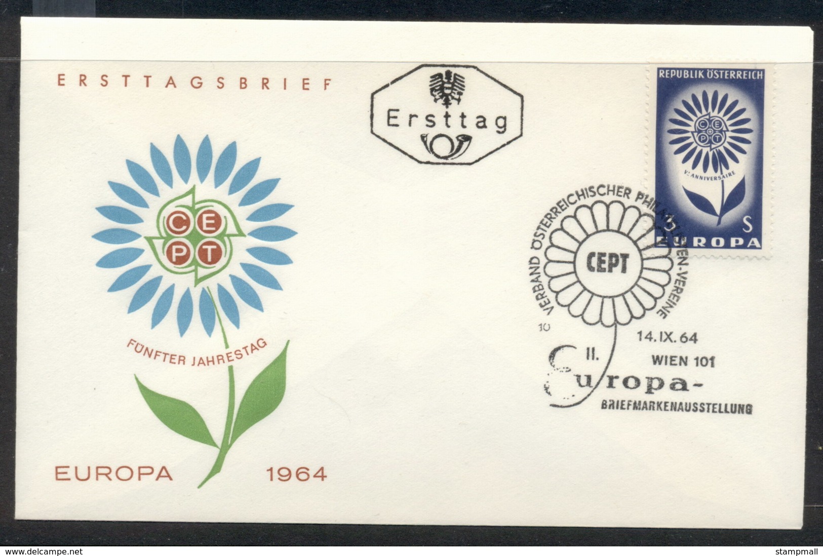 Austria 1964 Europa Daisy Of Petals FDC - FDC