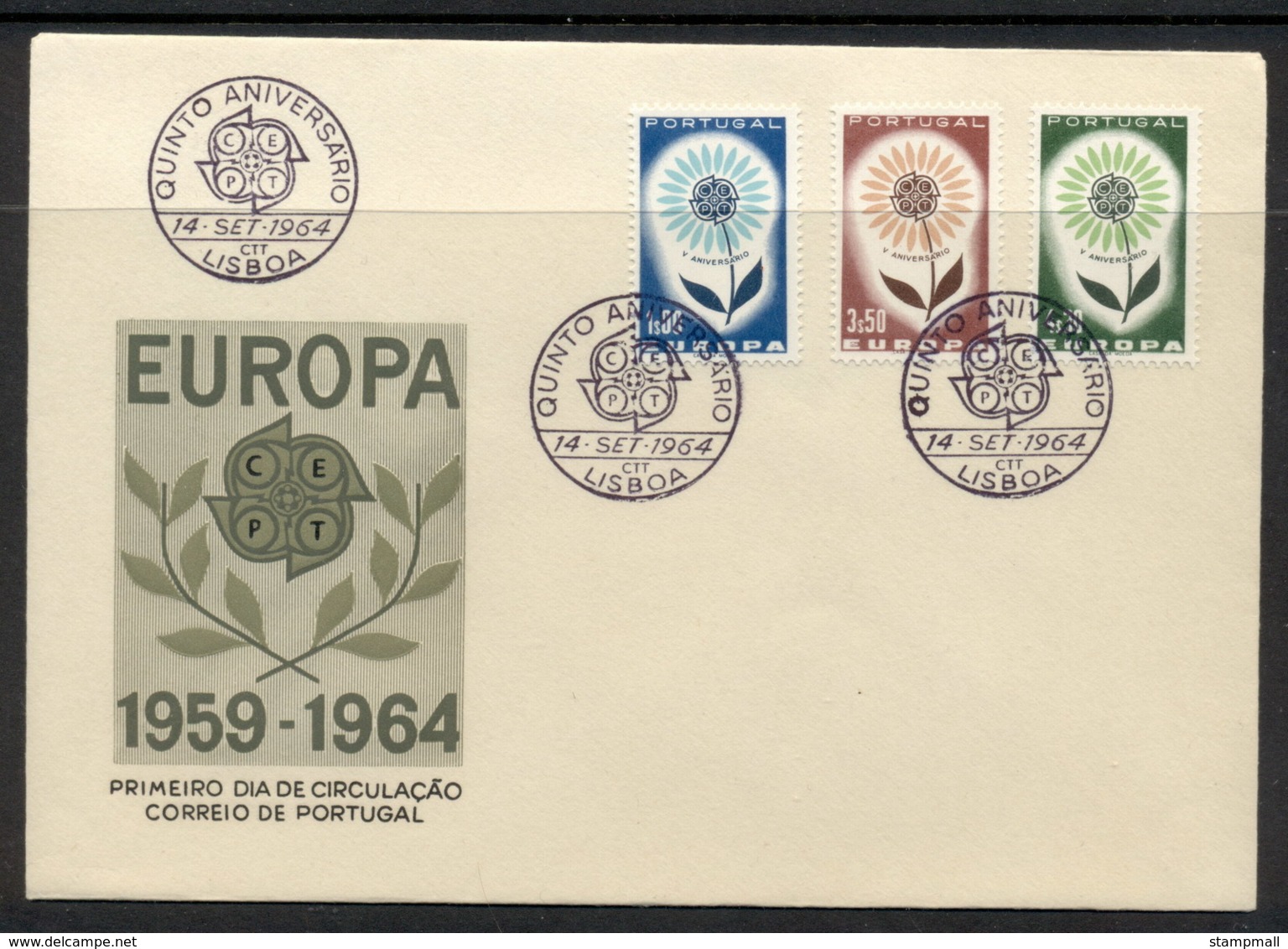 Portugal 1964 Europa Daisy Of Petals FDC - FDC