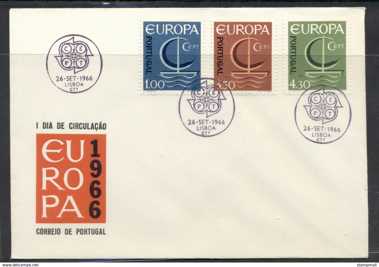 Portugal 1966 Europa Sailboat FDC - FDC