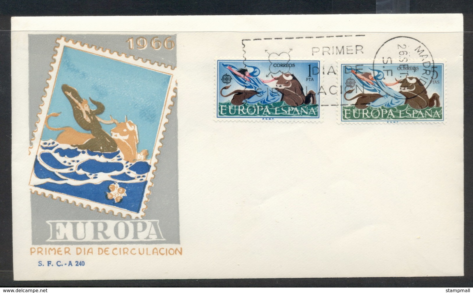 Spain 1966 Europa Bullfight FDC - FDC