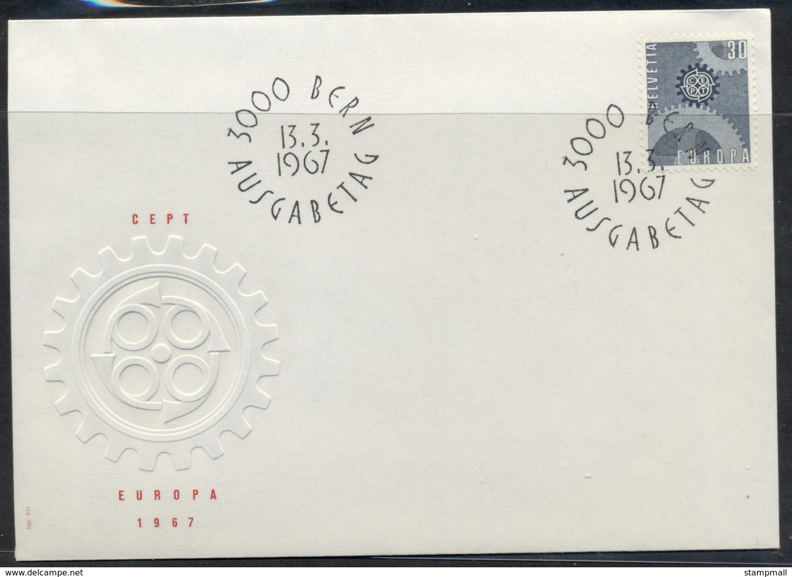 Switzerland 1967 Europa Cogwheels FDC - FDC