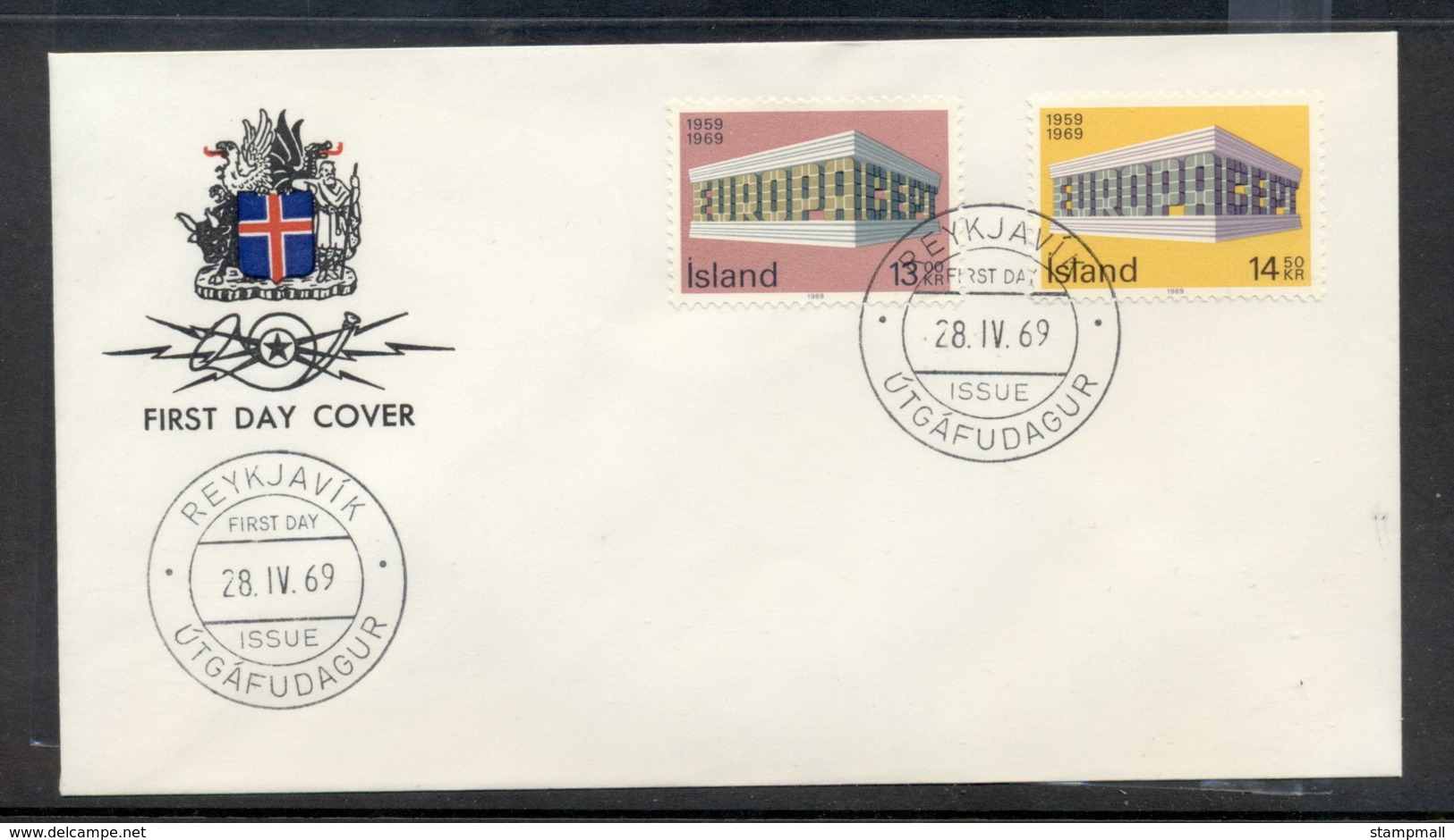 Iceland 1969 Europa Building FDC - FDC