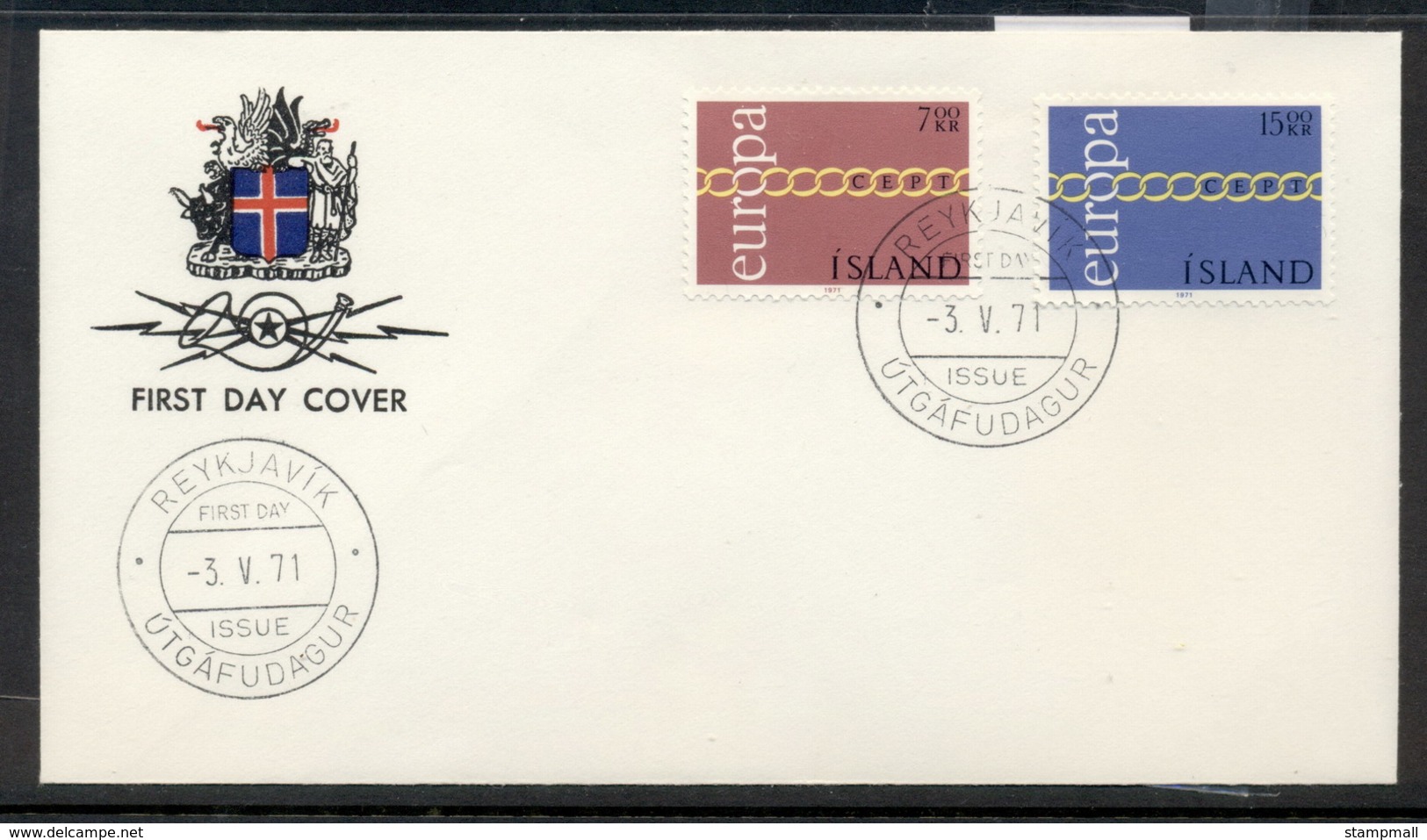 Iceland 1971 Europa Chain Through O FDC - FDC