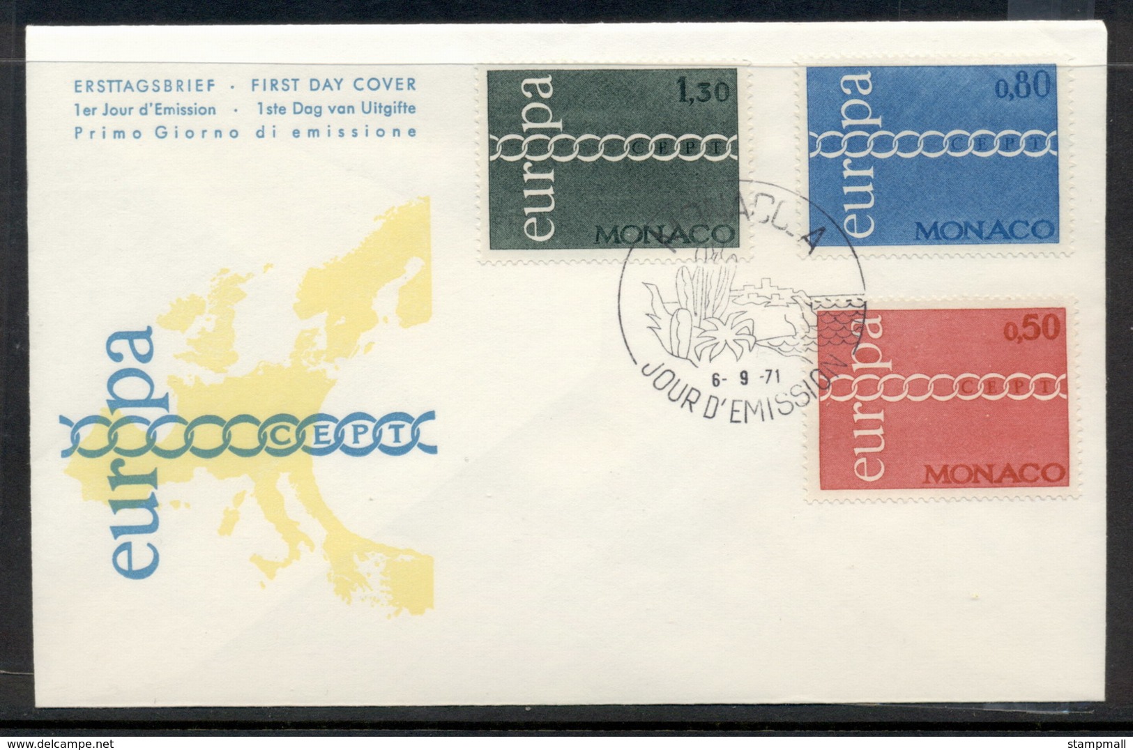 Monaco 1971 Europa Chain Through O FDC - FDC